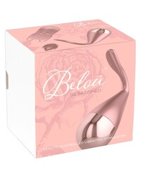 Vibro-Ei „Belou?? mit Klitorisreizarm, 4 Vibrationsmodi und Funkfernbedienung, wasserfest